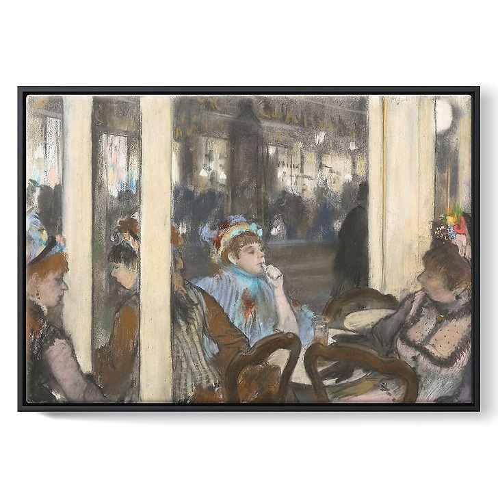 Women At The Terrace Of A Caf Framed Canvas Boutiques De Mus Es